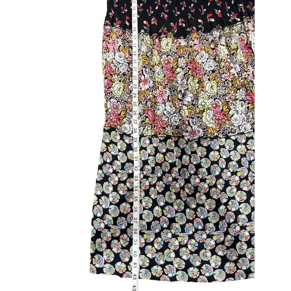 Vicky Tiel Floral Boho Dress Long Sleeve Hippie Peasant Prairie Womens Size 1X - Picture 5 of 8